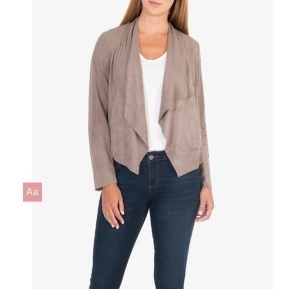Kut from the Kloth Jackets & Blazers - Kut from the Kloth Tayanita taupe vegan suede open jacket